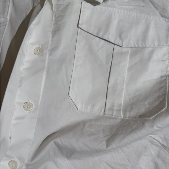 Good American White Button-Up Down Shirt Size 5 Long Sleeves Work Clothes - Picture 7 of 8